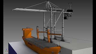 QUAYSIDE CRANE X Autodesk Inventor [upl. by Sadiras]