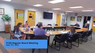 TCSD Regular School Board Meeting Mon Sept 9th 2024 starting  530 pm at the District Office [upl. by Dadivitan289]