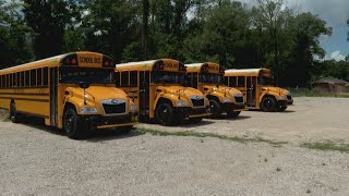 Rapides Parish School Board unveils 25 EV school buses [upl. by Winifred791]