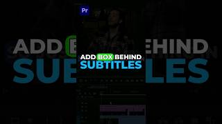 Create Subtitle Boxes in Premiere Pro shorts premierepro [upl. by Noeht645]