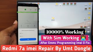 Redmi 7a imei Repair By umt Dongle 2024  Redmi 7a imei repair With Qcn File 📁 Download Link [upl. by Eillor125]