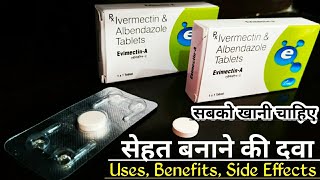 Ivermectin amp Albendazole Tablets Evimectina Uses In Hindi  Ivermectin Tablet Ke Fayde Aur Nuksan [upl. by Publias390]