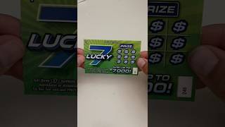 Lucky 7 lottery scratcher 👀🤑 subscribe lottery lotterywinner scrathoffchallenge [upl. by Nortna140]