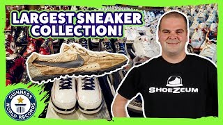 Worlds largest sneaker collection  Guinness World Records [upl. by Peti132]