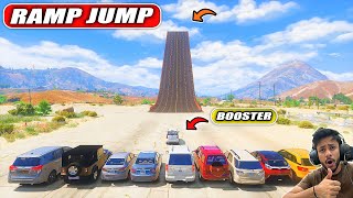 OLD INDIAN BOOSTER🔥😨 CARS VS MEGA RAMP GTA 5 [upl. by Neemsaj]