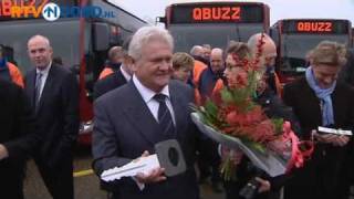 Qbuzz presenteert nieuwe bussen op vliegveld Eelde [upl. by Sara-Ann321]