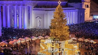 🎄 2023  2024 Vilniaus Kalėdų Eglės Įžiebimas Katedros Aikštėje 🇱🇹  Vilnius Christmas Tree [upl. by Virg]