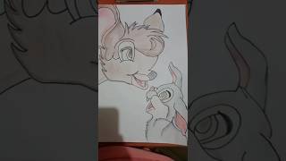 Bambi And Thumper 🐐🐰 Simple Easy Drawing 💞 BY Dreamworld2003 👍 [upl. by Joktan]