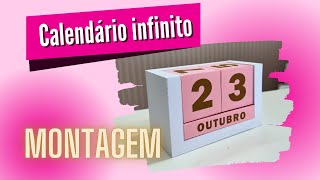 Montagem do calendário infinito feito em papel [upl. by Earahc295]