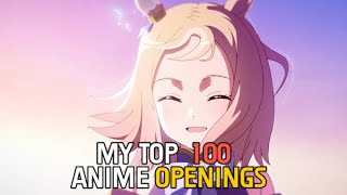 My TOP 100 Anime Openings of All Time [upl. by Erlina]