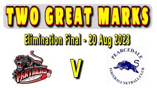 Two great marks from the MPFNL game between Devon Meadows and Pearcedale on 20 Aug 2023 at Baxter Pk [upl. by Leuqer]