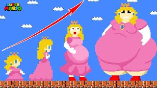 Evolution of Fat Peach Princess Peach Super Sized in Maze Mayhem  Game Animation [upl. by Daas]