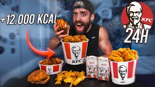 24 HORAS COMIENDO SOLO KFC 12000 KCAL de KFC ASI REACCIONA MI CUERPO [upl. by Nairrot388]