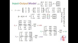 Leontief Input Output Model or InputOutput Analysis [upl. by Eillac]