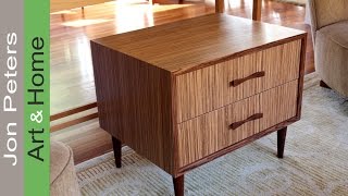 How To Use Wood Veneer  Refinish Furniture with Zebrawood Veneer [upl. by Cuyler]