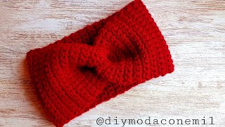 Diadema Turbante tejido a crochet para principiantes paso a paso [upl. by Onimod]