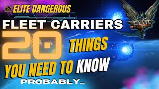 The Ultimate Guide to Fleet Carriers in Elite Dangerous Everything You Need to Know [upl. by Chastain]