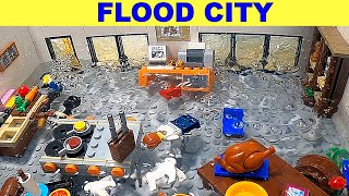 LEGO FLOOD CITY  Full ACTION Disaster  DAM Collapse  ep 55 [upl. by Ahseinek]