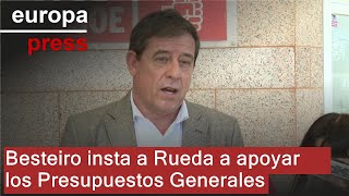 Besteiro insta a Rueda a apoyar los PGE y le replica que habrá una quottransferencia históricaquot [upl. by Haase69]