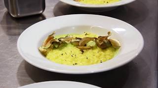 ICIFs Recipes  Risotto with Carnaroli rice creamed with saffron and Porcini mushrooms [upl. by Goda]