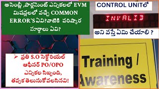 EVM ERROS CONTROL UNIT  BALLOT UNIT VVPAT లలో వచ్చినప్పుడు ఏం చేయాలి PPTవాటికి పరిష్కారం ఏమిటి [upl. by Enihsnus]