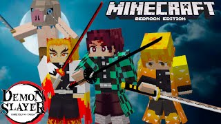 DEMON SLAYER ADDONMOD IN MINECRAFT PEBE EDITION 11811950 FOR ANDROIDPCIOS FREE DOWNLOAD [upl. by Adnesor]