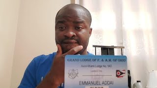 Evangelist Addai Shows his Freemason ID card Contact him for genuine information if you wanna join [upl. by Lindemann]