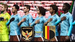 LAGA UJICOBA TIMNAS INDONESIA VS BELGIA DI STADION GBT  HOKKY CARAKA VS ROMELU LUKAKU  PES 2024 2K [upl. by Aleyak]