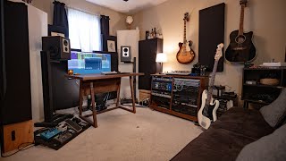 MINIMALIST HOME STUDIO Setup 2023  Josh Bonanno studio tour [upl. by Tingley]