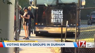 Voters rights groups hold Durham town hall [upl. by Yerdua491]