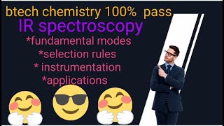 IR spectroscopy fundamental modes selection rule instrumentation amp applications in telugu [upl. by Rima]