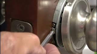 Tighten a Loose Kwikset Door Handle  Hidden Release under the Rose [upl. by Musette919]