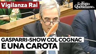 Ranucci in Vigilanza Rai ma lo show lo fa Gasparri gli offre un cognac poi tira fuori una carota [upl. by Drusus]