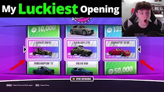 Forza Horizon 5  My LUCKIEST Super Wheelspin Opening EVER 300 Wheelspin Opening [upl. by Maurey]