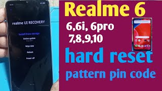 realme 6 hard reset frp bypass  pattern unlock  factory reset  how to hard reset realme 6 [upl. by Ateekahs]