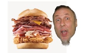 Arbys Meat Mountain Eating and Reviewing [upl. by Ayikahs878]