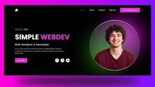 Responsive Portfolio Website Using HTML CSS amp JavaScript [upl. by Enytsuj216]