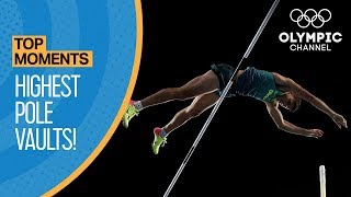 Top Highest Olympic Pole Vaults of All Time  Top Moments [upl. by Publus]