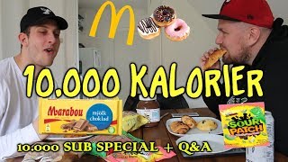 10000 KALORIER CHALLENGE  QampA  10000 SUB SPECIAL [upl. by Oneladgam]