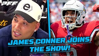 Cardinals RB James Conner Discusses the Arizona Cardinals Future  PFF [upl. by Bilski301]