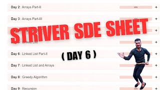 Day 6 Striver SDE Sheet topic  Array [upl. by Gambell194]