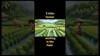 3 little farmer working in the field shortsviral vedioshorts shortvideo myvideo youtubeshorts [upl. by Verdie]