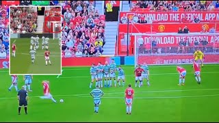 Wayne Rooney scored FREE KICK GOAL vs Celtic in today Charity Match 👉man utd legends match [upl. by Ailahs]