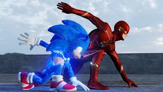 Sonic vs Flash Race Full Movie Animated Part 1 2 3 to 7 Who is Faster Sonic The Hedgehog [upl. by Giffy]