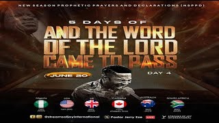 5 DAYS OF AND THE WORD OF THE LORD CAME TO PASS  DAY 4  NSPPD  20TH JUNE 2024 [upl. by Nawed167]