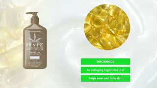 Hempz Vanilla Lux Herbal Body Moisturizer with Niacinamide to Even amp Tone Skin [upl. by Alleusnoc433]