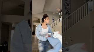 I CUT MY JEANS MOM IS MAD😭😂 omg jeans trend drama [upl. by Noramac]