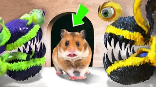 🐹 Big Monster Hamster Maze with Traps 😱Obstacle Course😱  BONUS 3  Awesome Hamster Escape [upl. by Garvy]