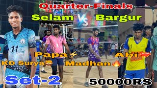 🔥Bargur vs Selam Quarterfinals  set2  Vellore 50k Match volleyball ulloorvolleyball [upl. by Eahs]