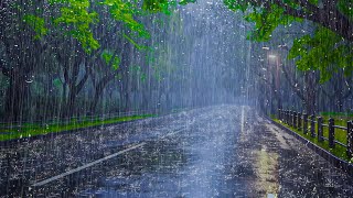 FORTE PLUIE pour Dormir Rapidement  Bruit de la Pluie et Orage dans la Forêt Tropicale la nuit [upl. by Rusel]